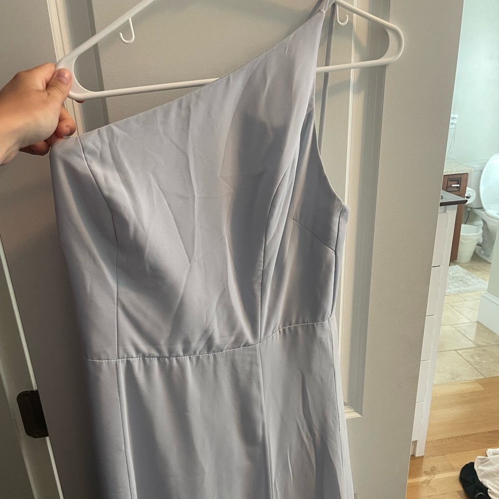 Jenny yoo bridesmaid Whisper Blue one shoulder, Carly